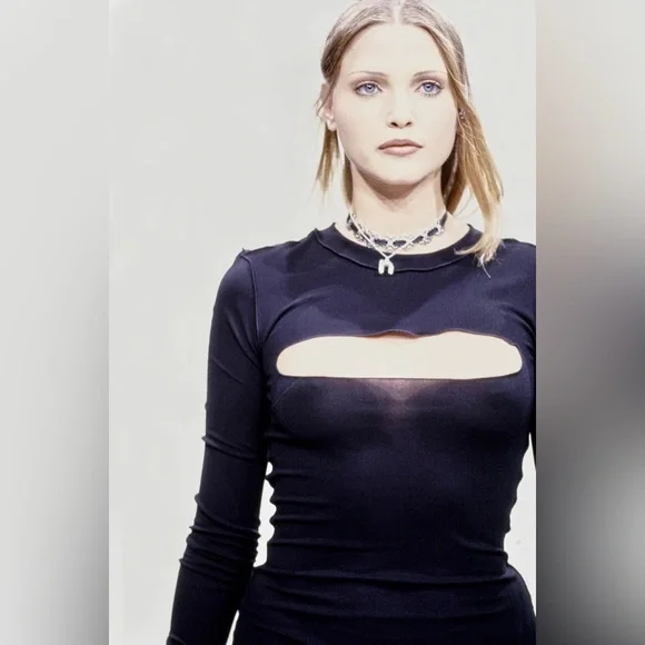 Perry Ellis by Marc Jacobs Vintage 1993 Grunge Collection Cutout Dress - Picture 2 of 13